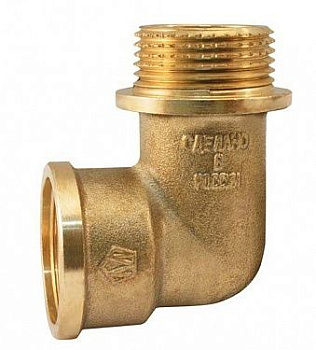 Уголок с ограничителем ВР/НР латунный