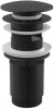 A392 BLACK Водослив д/умывальника A392 BLACK click/clack 5/4",большой черной заглушкой(с переливом)