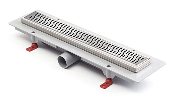 Водоотводящий  желоб L350 с решеткой Harmony мат. и рамкой из нержавейки