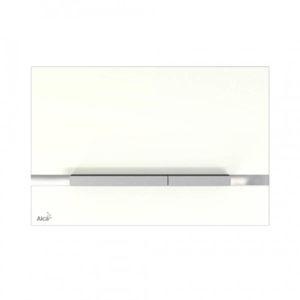 Кнопка систем инст. Alca Plast  STRIPE-GL 1200 (стеклянная)(белая)