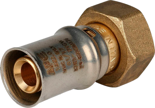 ПРЕСС переходник с нак. гайкой 16х1/2" (Stout)