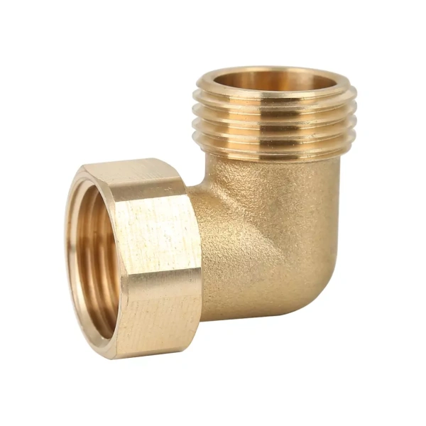 Уголок латунный с накидной гайкой 1/2"x1/2" (ВР/НР) (400/25шт)