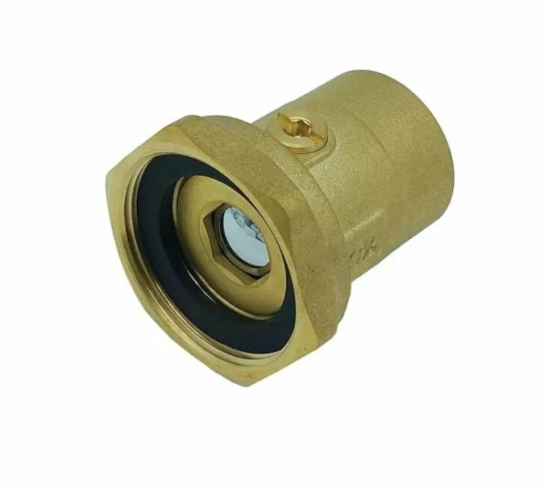 Накидная гайка для насоса  со встроенным краном  1 1/2"-1"