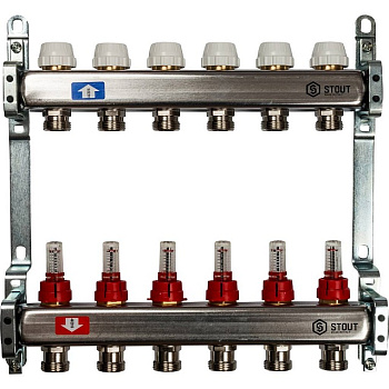 Коллекторная группа с расходомерами Stout