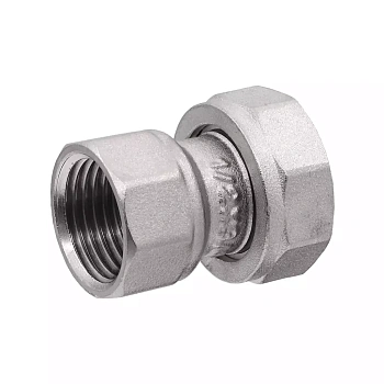 Полусгон никелированный прямой с накидной гайкой 1"x3/4" (ВР) (200/10шт)