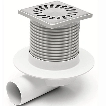 PVB50XN-L4 50 нерж.боковой регулир 150х150 с фартуком НЕПТУН (8/1)