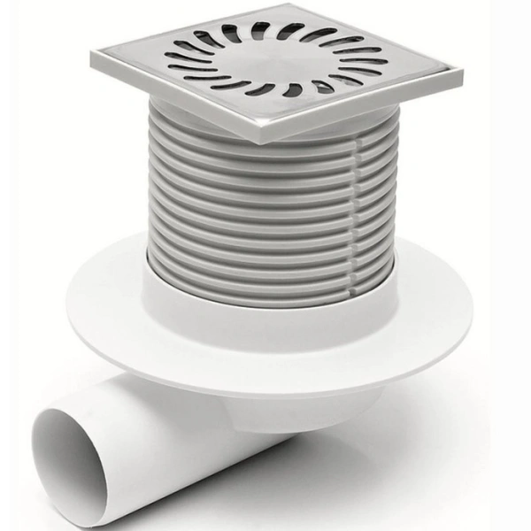 PVB50XN-L4 50 нерж.боковой регулир 150х150 с фартуком НЕПТУН (8/1)