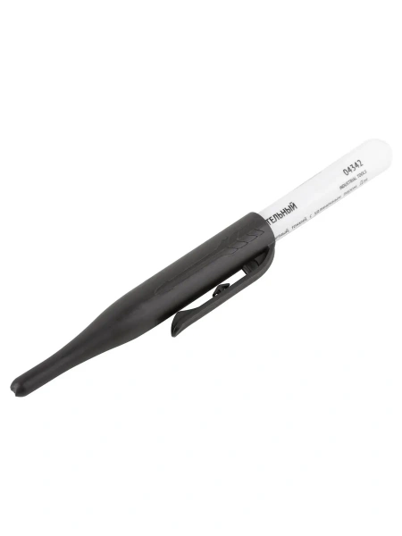 Маркер строительный перманентный, тонкий, удлиненное перо, черный