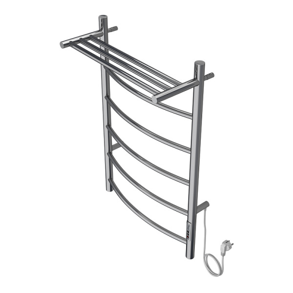 Полотенцесушитель PARMA 500/800 элек.с полкой R 5 перек. AZARIO (хром) Магазин сантехники Нижний Новгород