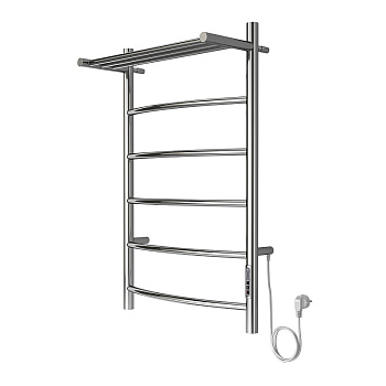 Полотенцесушитель PARMA 500/800 элек.с полкой R 5 перек. AZARIO (хром)