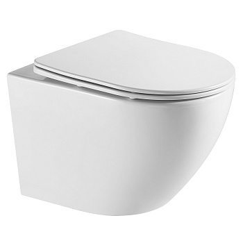 AZ-0046-UQ3 Azario GRADO ТОРНАДО Унитаз подвесной безободковый в комплекте (490*370*360)