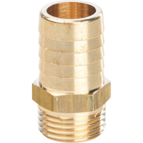 Штуцер 1/2" - 20 наруж.  ЛАТУНЬ Stout