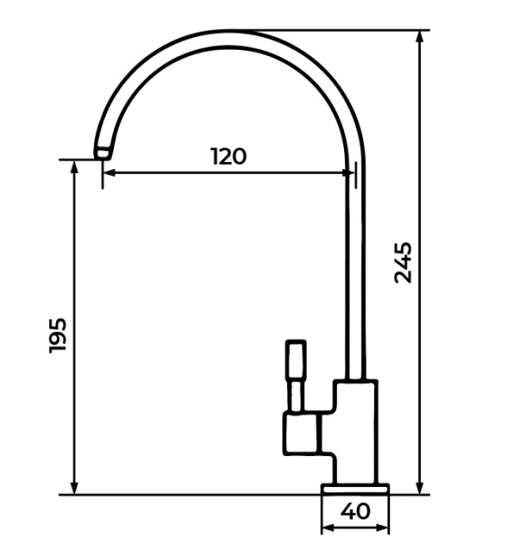 Кран Cool для фильтрованной воды BLACK (Premial) Магазин сантехники Нижний Новгород