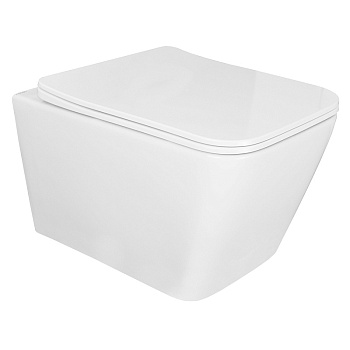 AZ-2002 Azario BOCA Унитаз подвесной безободковый в комплекте (520*360*370)