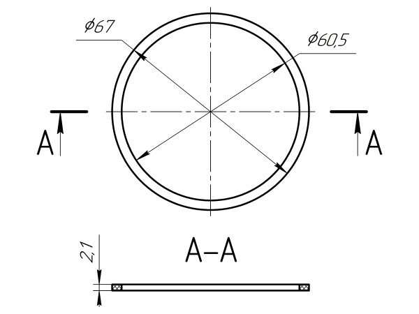 Прокладка 1 1/2х40 (70 мм)  М090 / 520383 Магазин сантехники Нижний Новгород