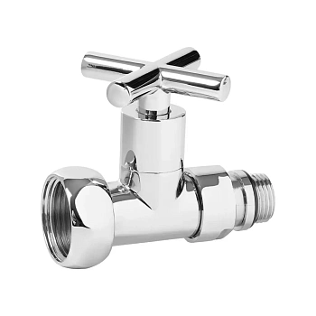 Кран для полотенцесушителя прямой (крест) 1/2М*1F (VIEIR) 