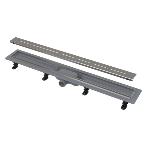 Водоотводящий желоб APZ18 с порогами из нерж.стали (комплект) Alcaplast