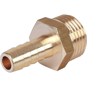 Штуцер 1/2" - 10 наруж. ЛАТУНЬ Stout