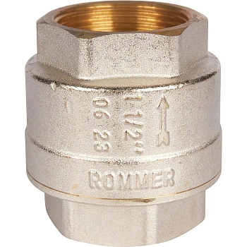 Клапан обратный  с металлическим седлом 1 1/2" ROMMER