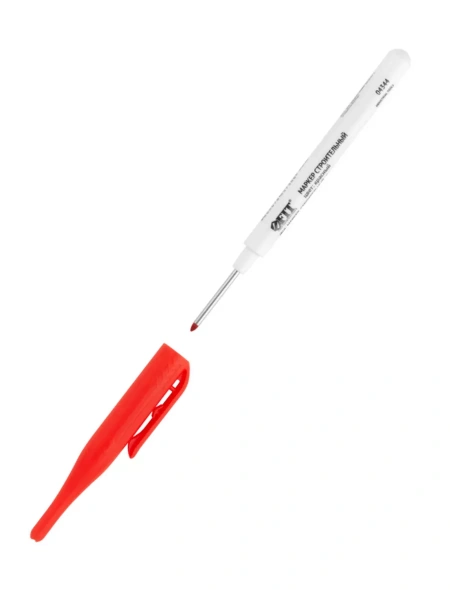 Маркер строительный перманентный, тонкий, удлиненное перо, красный Магазин сантехники Нижний Новгород