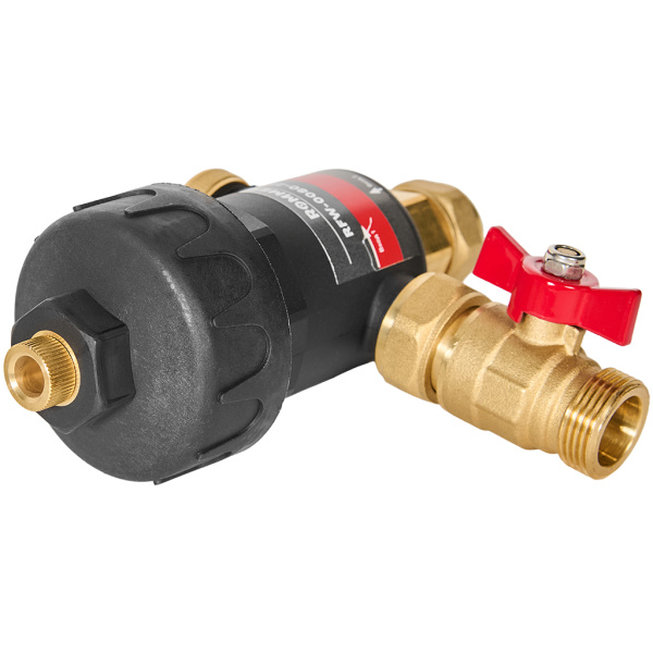 Магнитный сепаратор шлама   3/4" ROMMER, поворотный универсальный НР корпус- латунь