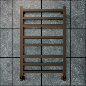 Полотенцесушитель LP 8 80х50 (оружейная сталь) (с комплектом 3/4"х1/2" г/ш квадрат)