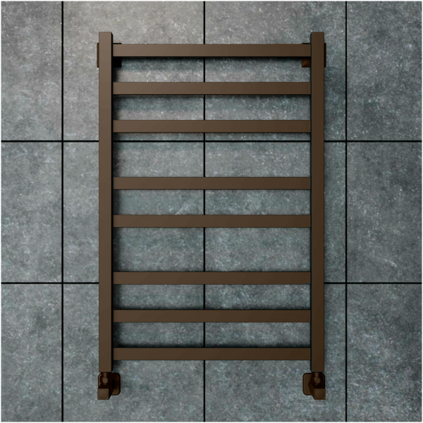 Полотенцесушитель LP 8 80х50 (оружейная сталь) (с комплектом 3/4"х1/2" г/ш квадрат)