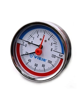 Термоманометр (горизонт.)  6 БАР "ViEiR"