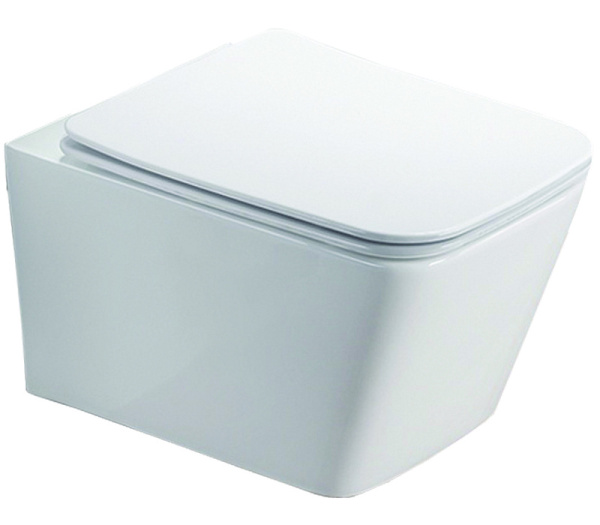 AZ-2216 Azario NOVA Унитаз подвесной безободковый в комплекте (505*350*345)