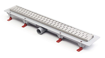 Водоотводящий  желоб L350 с решеткой Medium мат. и рамкой из нержавейки