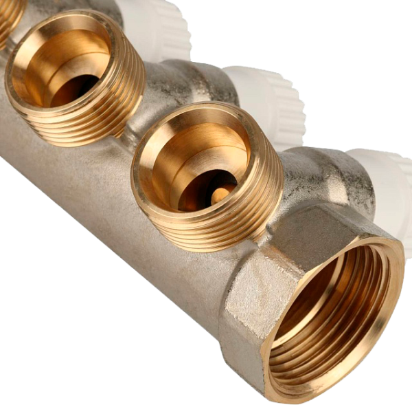 Коллектор 1"х3/4" с 3-мя кранами Stout (12/1) 