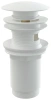 A392B Водослив д/умывальника A392B click/clack 5/4"с большой БЕЛОЙ заглушкой (с переливом)