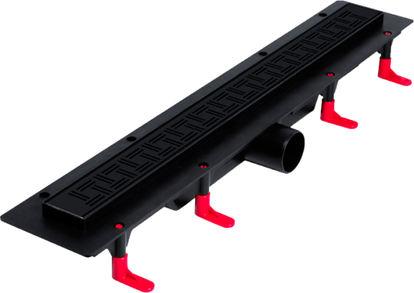 МИАНО Душевой лоток Night PARIS черный, боковой слив D50 600