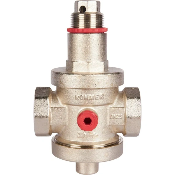 Редуктор давления поршневой PN25 вн/вн 1" с выходом под манометр ROMMER