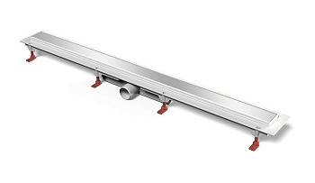 Водоотводящий  желоб L350 с решеткой Floor/Klasic глянец и рамкой из нержавейки