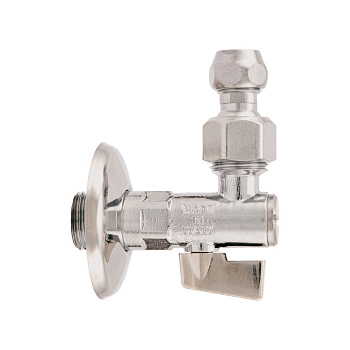 Кран с фильтром 1/2"с цангой 10мм (386) 130/10