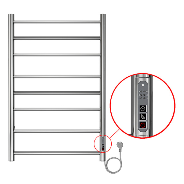 Полотенцесушитель PARMA 500/800 электрический R 8 перек. AZARIO(хром) Магазин сантехники Нижний Новгород