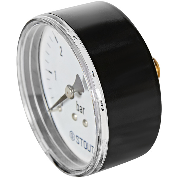 STOUT Манометр аксиальный. Корпус Dn 63 мм 1/4 , 0...6 бар, кл.2.5