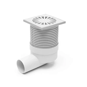 412 Трап боковой регулир - пластиковая сетка  100х100 DN50 (PVB50P1)