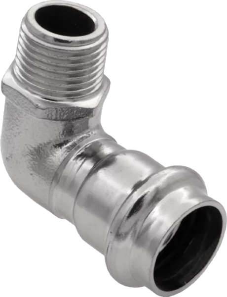 Уголок 90° из нерж. стали НР 15х1/2"  "VER-PRO" (80/5шт)