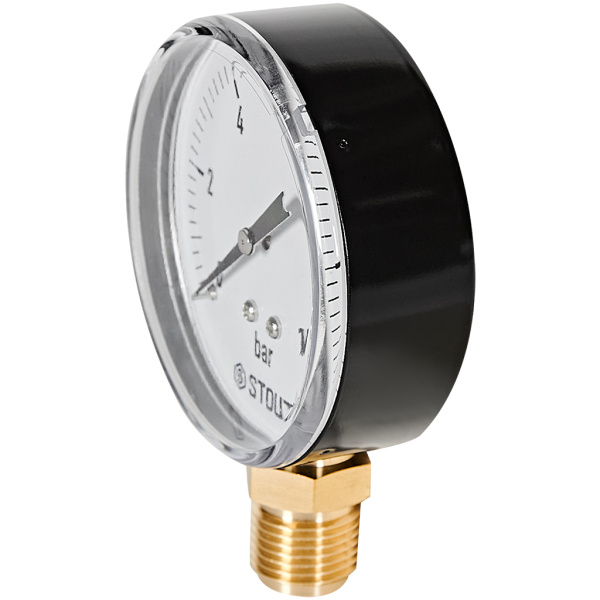 STOUT Манометр радиальный. Корпус Dn 80 мм 1/2 , 0...10 бар, кл.2.5