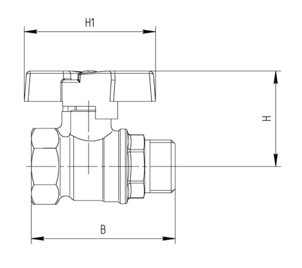 Бабочка ВН 25 Кран шаровой 11Б27п1 Ду25 А31/1 вр/нр бабочка никель PN40