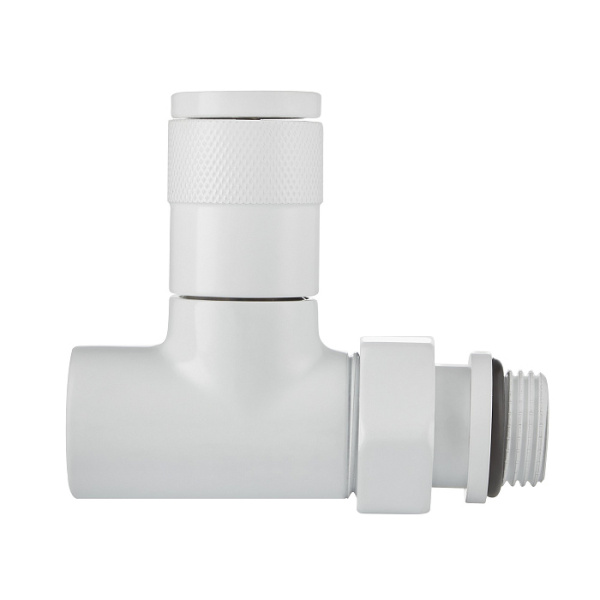 Набор дизайн-вентилей Royal Thermo PIANO, прямой (белый) 1/2"