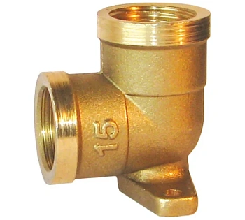 Уголок 1/2'' вн/вн ЛАТ LEXLINE 15 с фланцем (креплением)