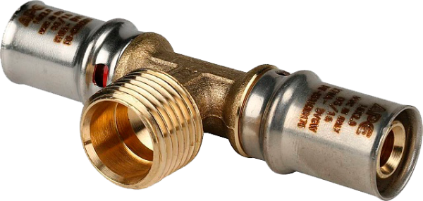 ПРЕСС Тройник с нар. резьбой  16х1/2"х16 (АРЕ)