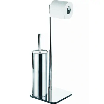 ALTRE Стойка напольная с бумагодержателем и ершиком, хром