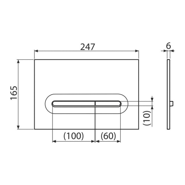 М1876-1 Кнопка управления, Alca Plast белый-мат/xром-глянец