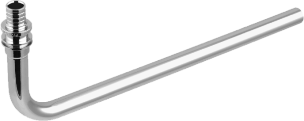 Трубка аксиальная Г-образная для подключения радиатора 250x16 (ProAqua)