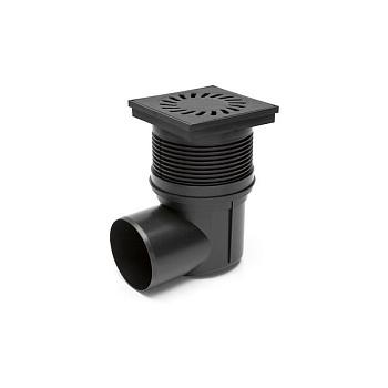 324 S-Li  Трап боковой (сухая заслонка) регулир - сетка- чугун 150х150 DN 110 (KVB110S-Li)