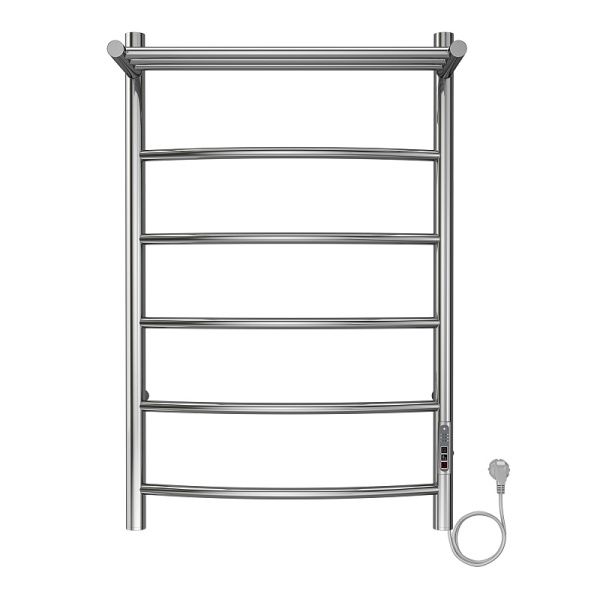 Полотенцесушитель PARMA 500/800 элек.с полкой R 5 перек. AZARIO (хром) Магазин сантехники Нижний Новгород